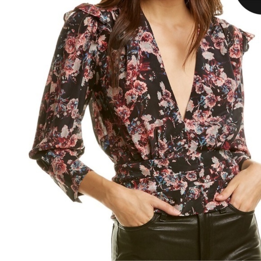 IRO Vulca Floral Silk Blouse